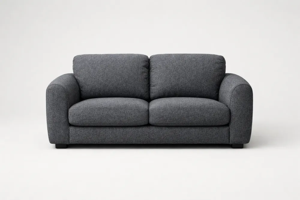 Canapé 2 Places Tissu Gris 190x95x85 cm