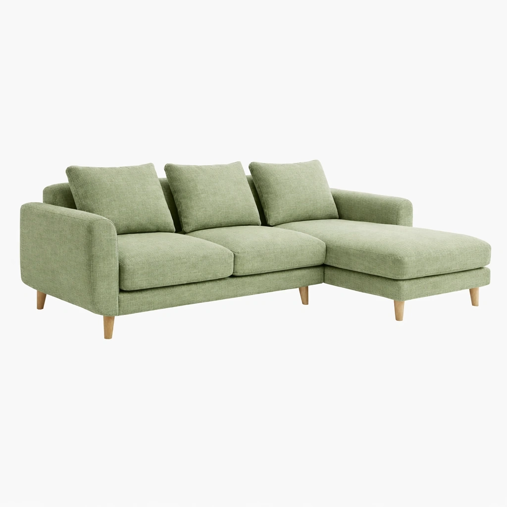 Divano Angolare Verde Chiaro-habistay