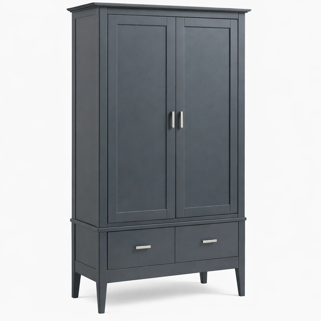 Armadio Classico Grigio Scuro-habistay