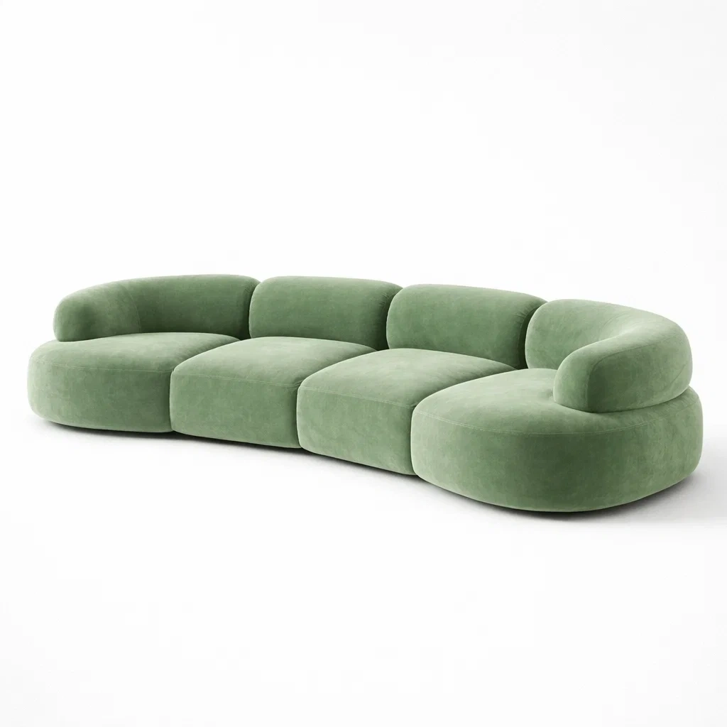 Divano Modulare Verde Salvia-habistay