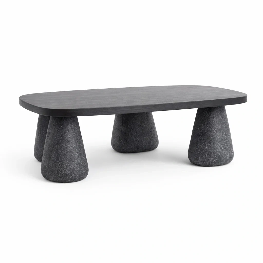 Tavolino da salotto con finitura scura-habistay