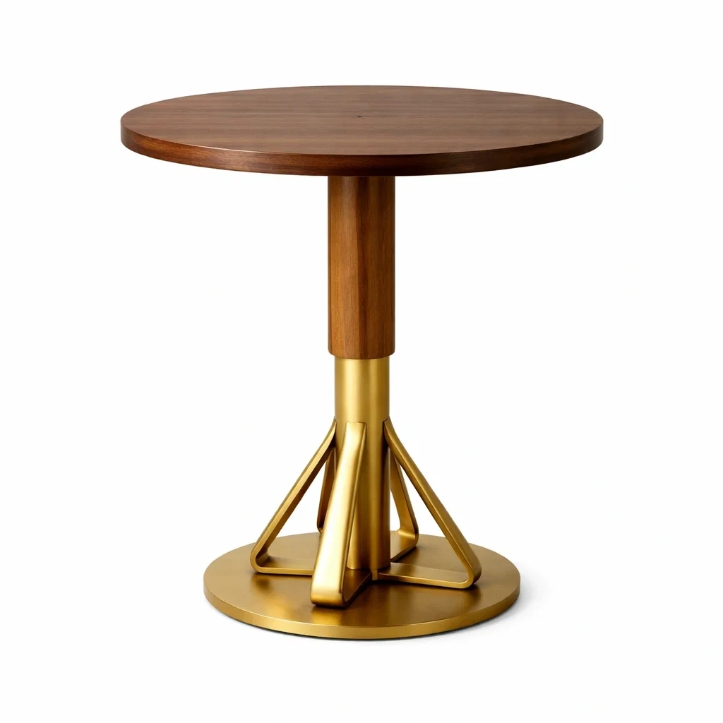 Tavolino rotondo con base metallica-habistay