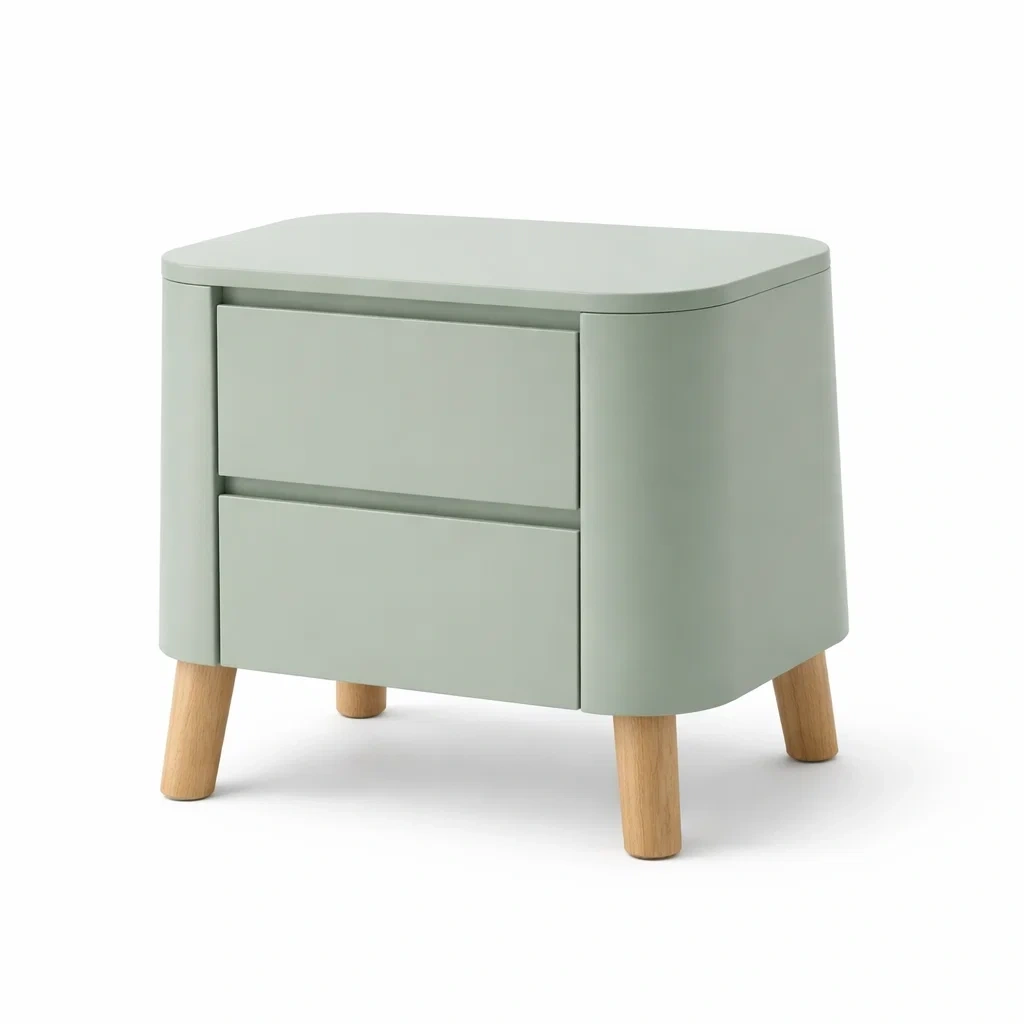 Comodino Verde Chiaro Minimal-habistay