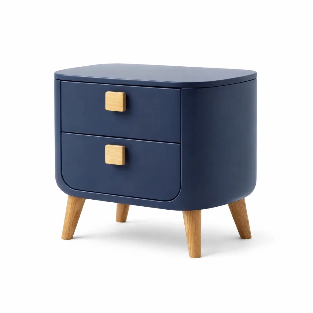 Comodino Blu Notte Moderno-habistay