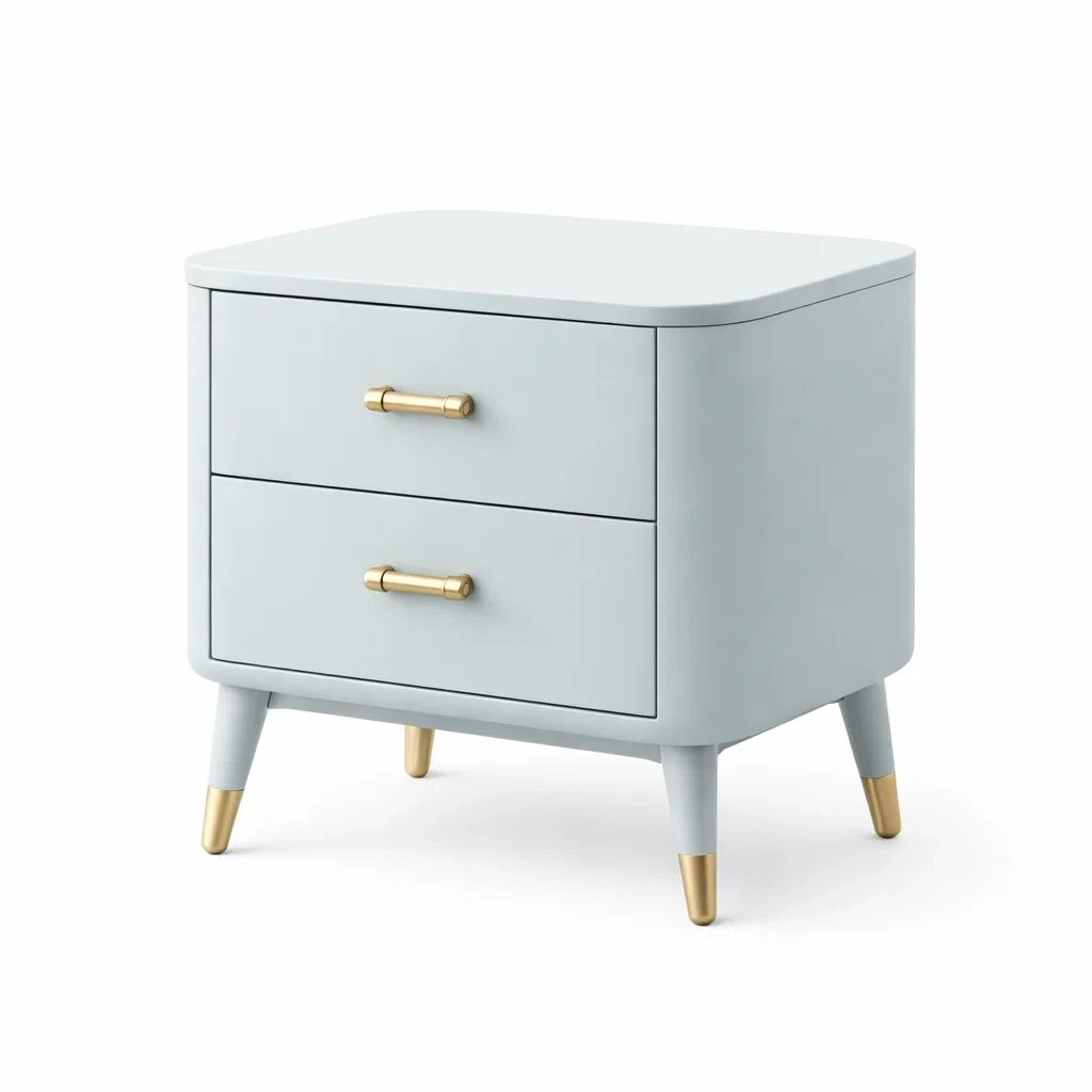 Comodino Grigio Chiaro Elegante-habistay