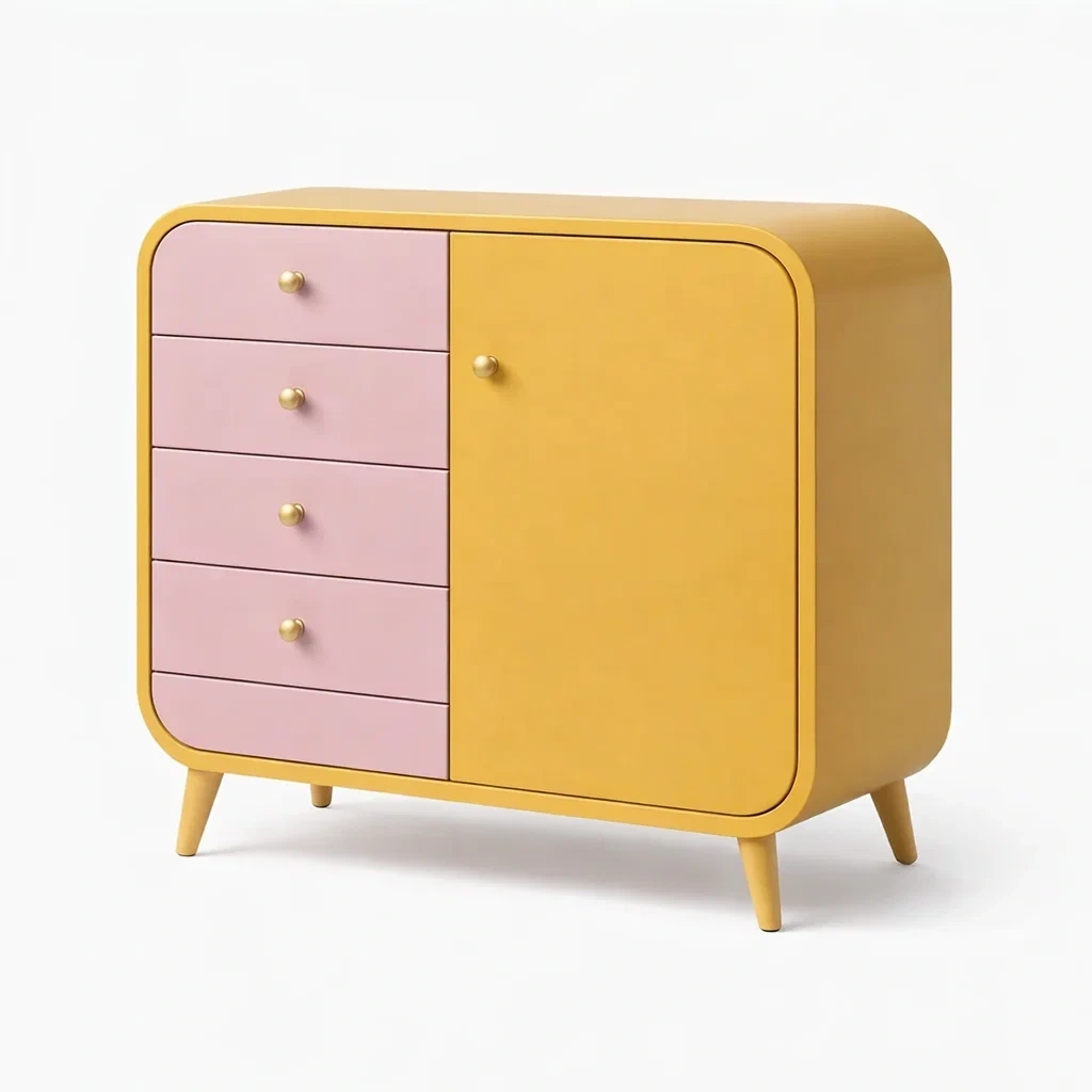 Mobile contenitore con cassetti e anta-habistay