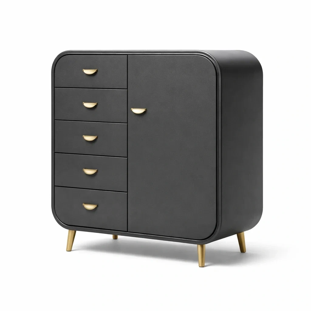 Mobile contenitore con cassetti e anta-habistay