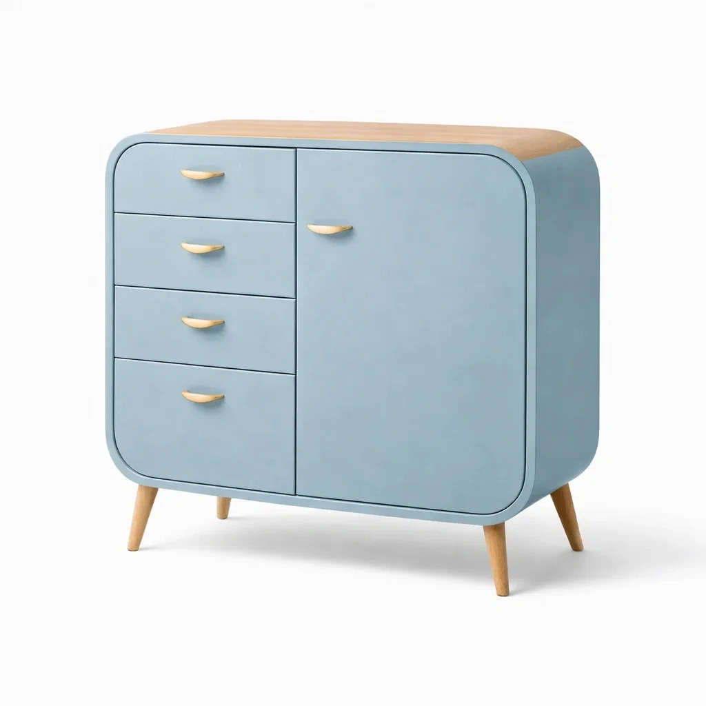 Mobile contenitore con cassetti e anta-habistay