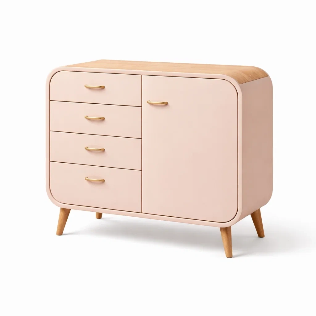 Mobile contenitore con cassetti e anta-habistay