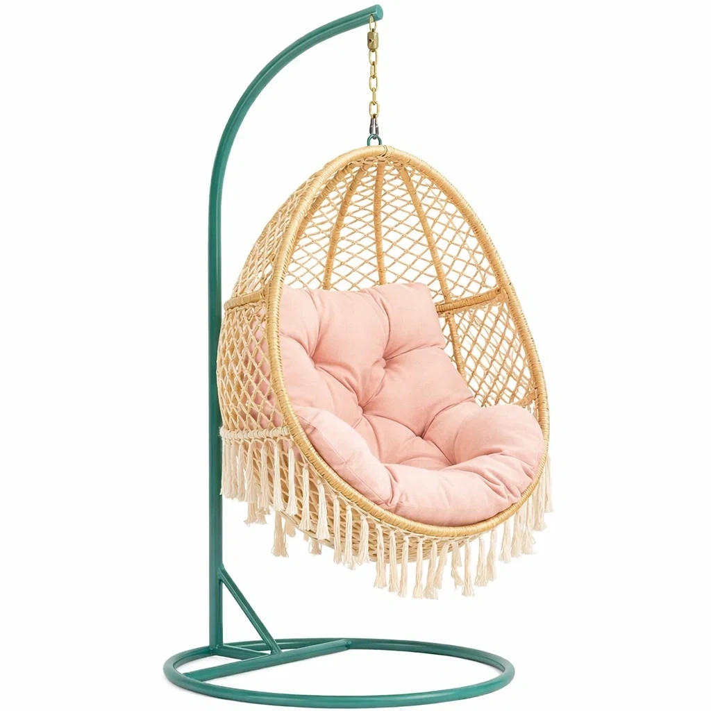 Poltrona a uovo sospesa con supporto-habistay