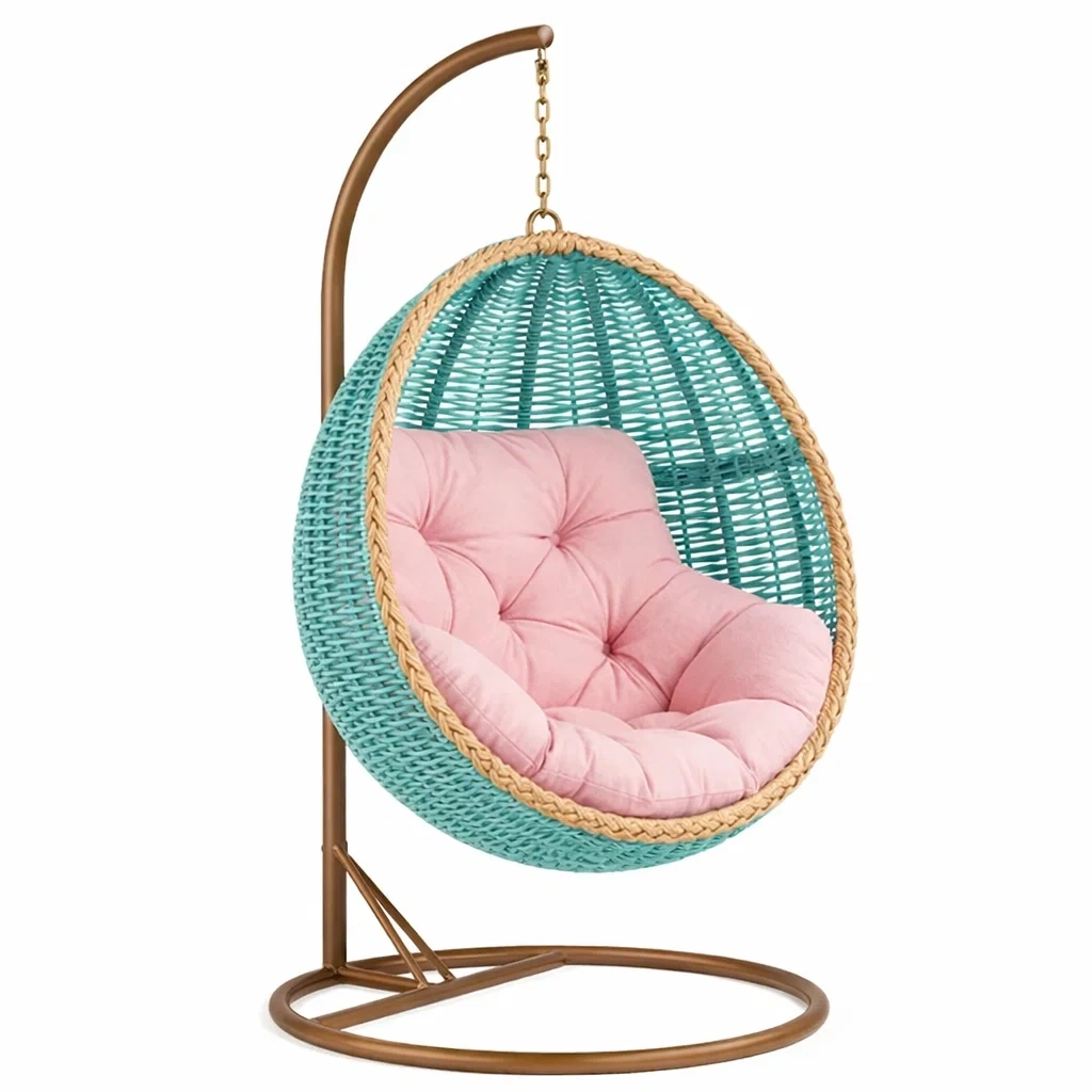 Poltrona a uovo sospesa con supporto-habistay