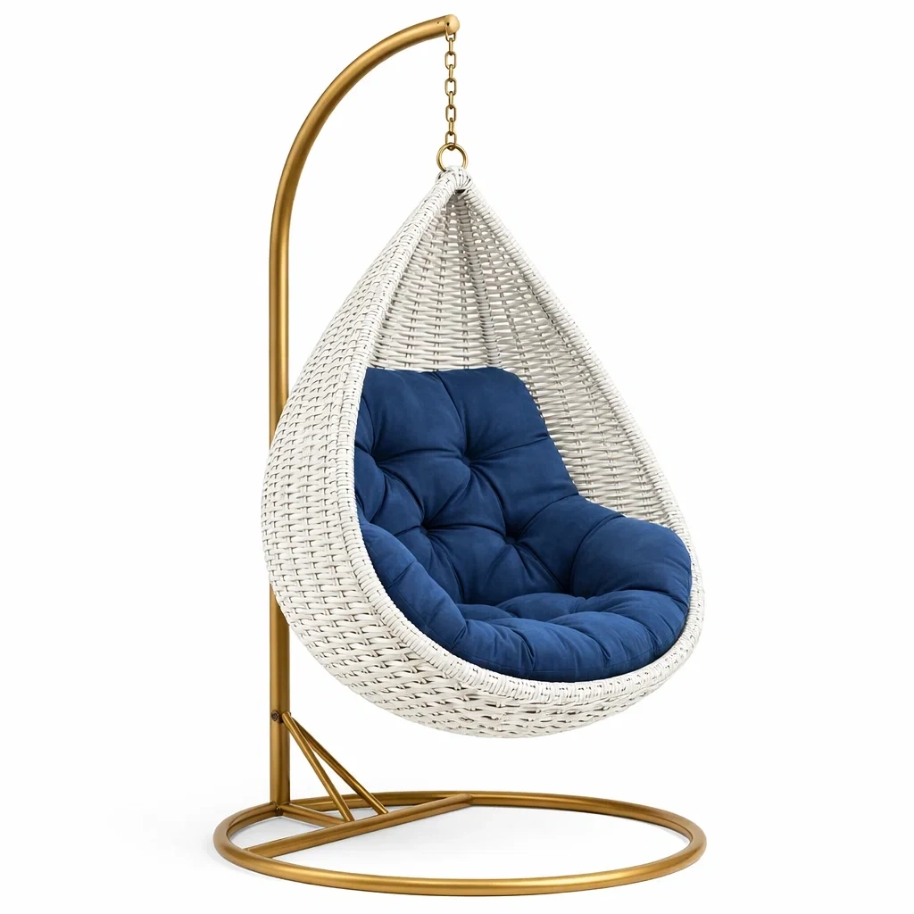 Poltrona a uovo sospesa con supporto-habistay