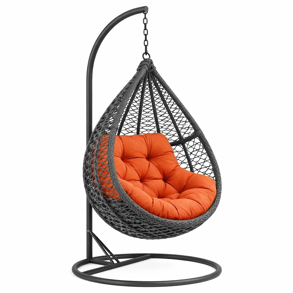 Poltrona a uovo sospesa con supporto-habistay