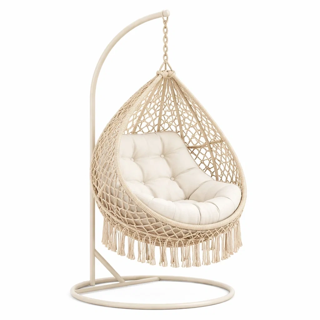 Poltrona a uovo sospesa con supporto-habistay