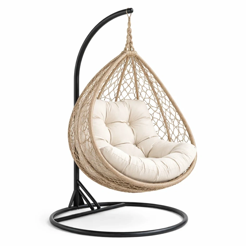 Poltrona a uovo sospesa con supporto-habistay