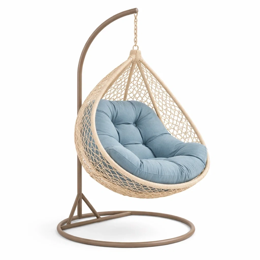 Poltrona a uovo sospesa con supporto-habistay