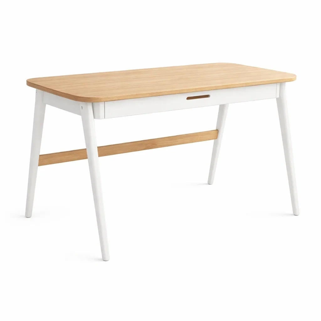 Scrivania con cassetto centrale-habistay