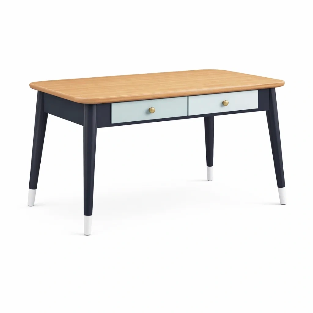 Scrivania con doppio cassetto frontale-habistay