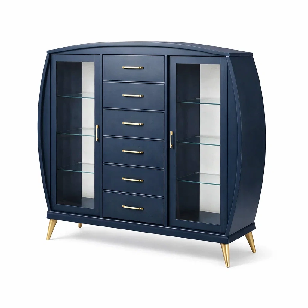 Credenza Vetrina Blu Notte-demviro
