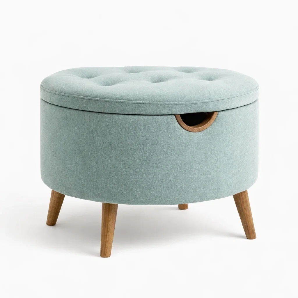 Armadio da stoccaggio imbottito in tessuto verde chiaro-demviro