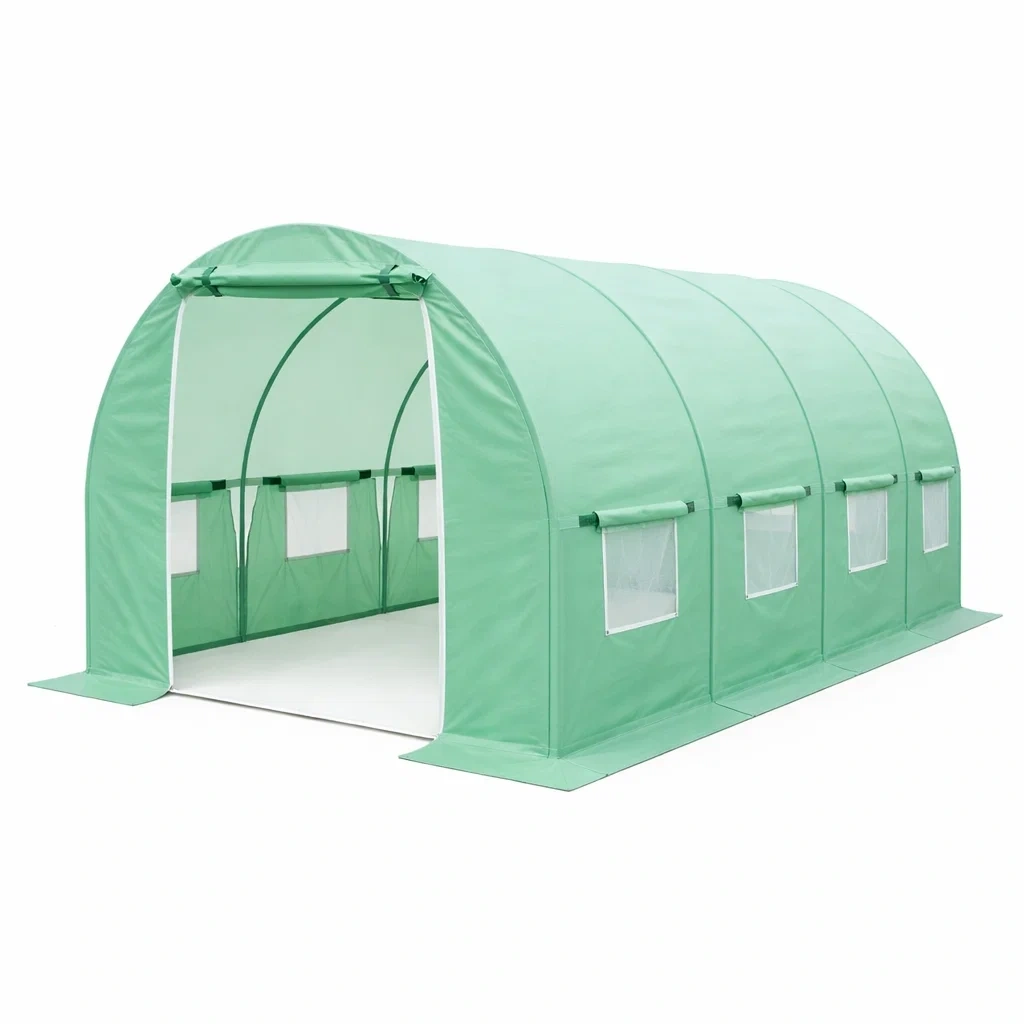 Serra da giardino tunnel in tessuto verde-demviro