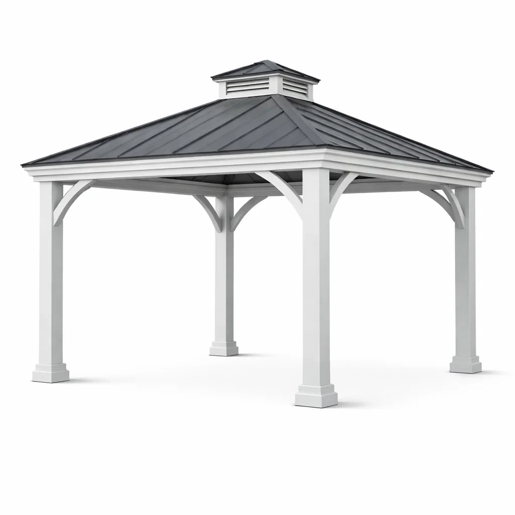 Padiglione da giardino con tetto rigido e struttura aperta-demviro