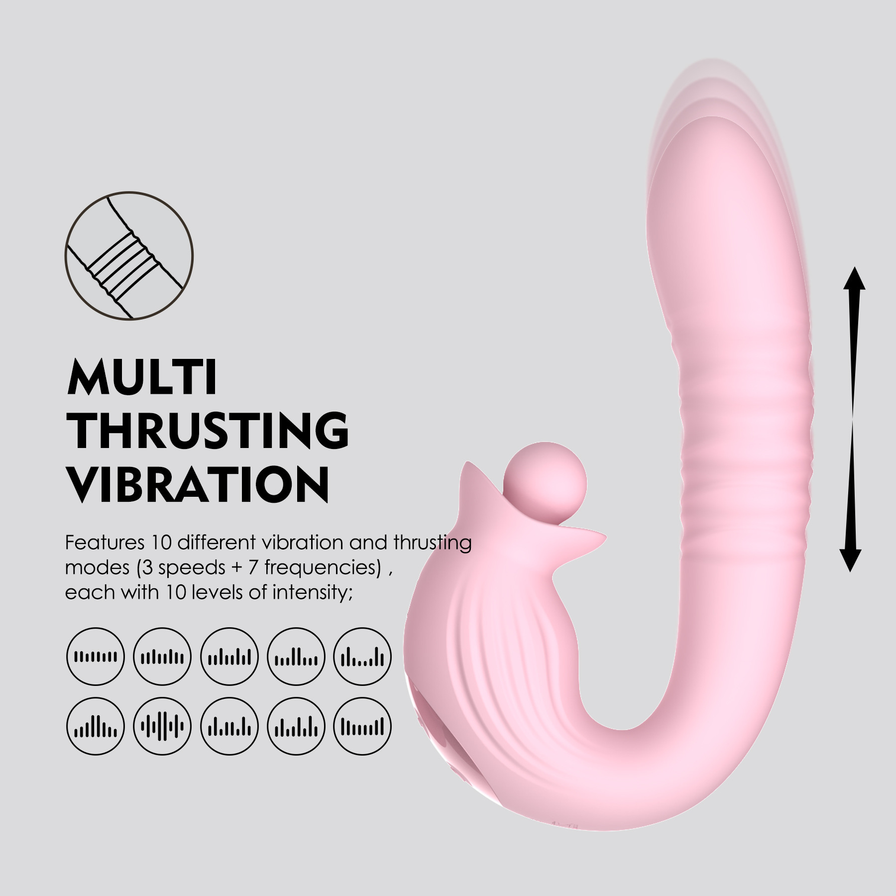 Ciro Thrusting Licking Vibrator with Realistic Tongue