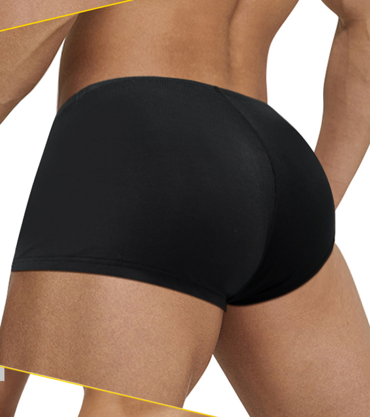 ADANNU Solid Color Modal Men's Trunks, Low Waist Slim Fit, Single Layer U-Pouch Enhancing, Thin Underwear