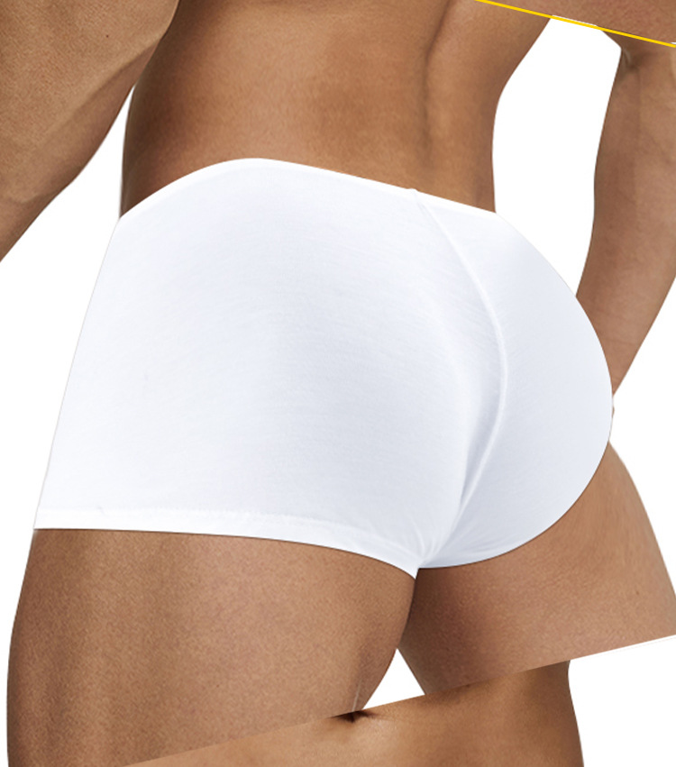 ADANNU Solid Color Modal Men's Trunks, Low Waist Slim Fit, Single Layer U-Pouch Enhancing, Thin Underwear