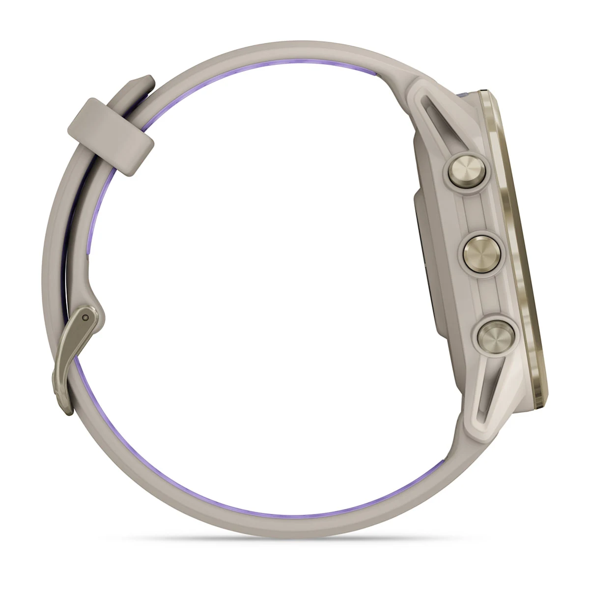 Forerunner® 970 Soft Gold titanová luneta, pouzdro French Grey a poloprůhledný řemínek French Grey/Indigo  Kód Produktu010-02969-12