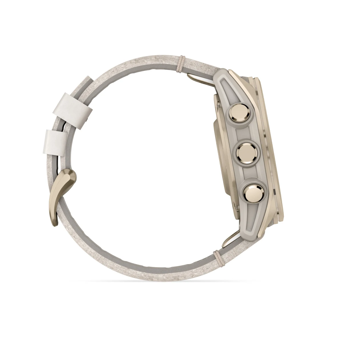 fēnix® 8 – 43 mm, AMOLED Sapphire, Soft Gold / Limestone s koženým řemínkem.  Kód Produktu010-02903-40