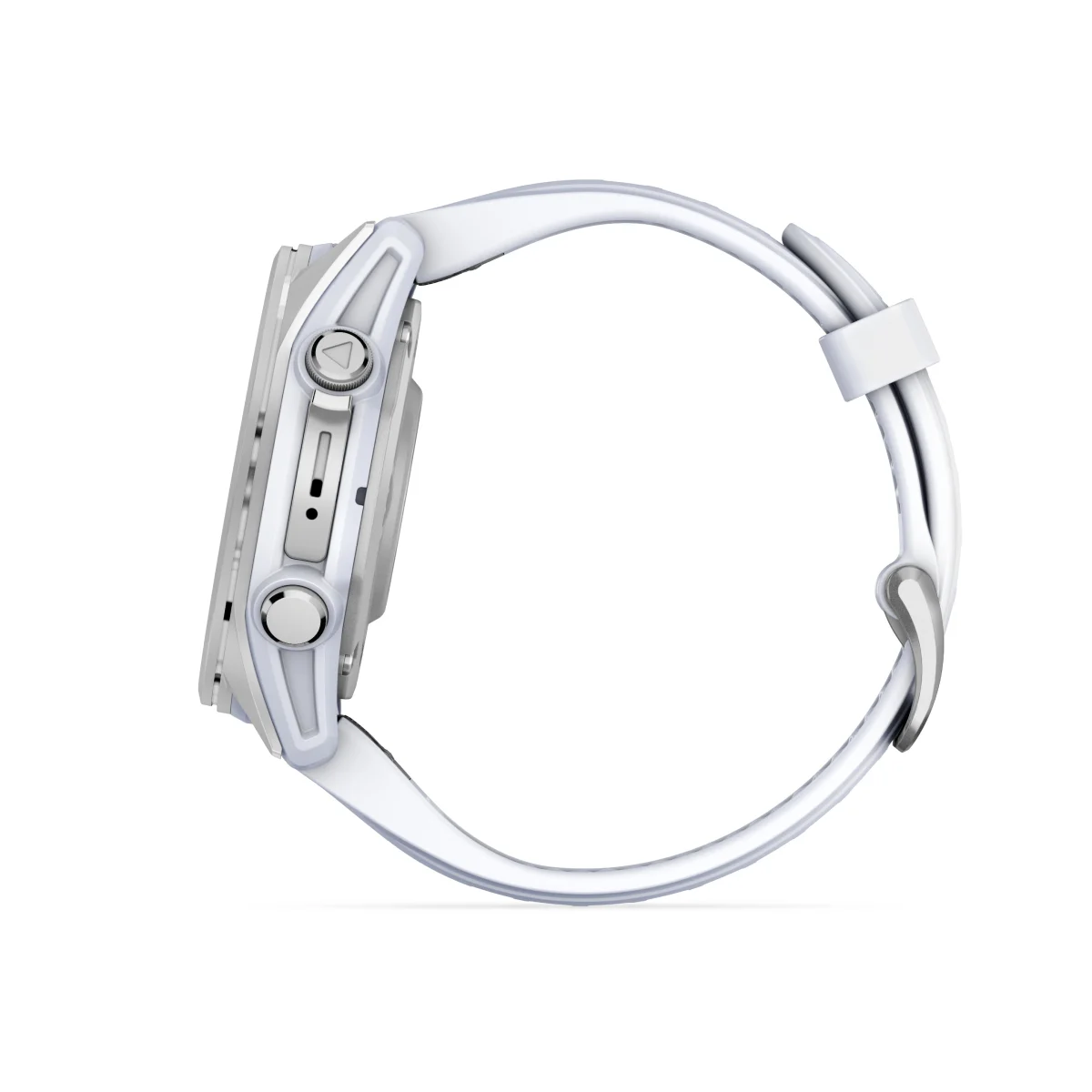 fēnix® 8 – 43 mm, AMOLED Silver / Whitestone se silikonovým řemínkem.  Kód Produktu010-02903-00