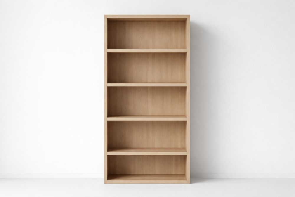 Bibliothèque en bois 5 étagères 80 cm x 30 cm x 200 cm Chêne clair