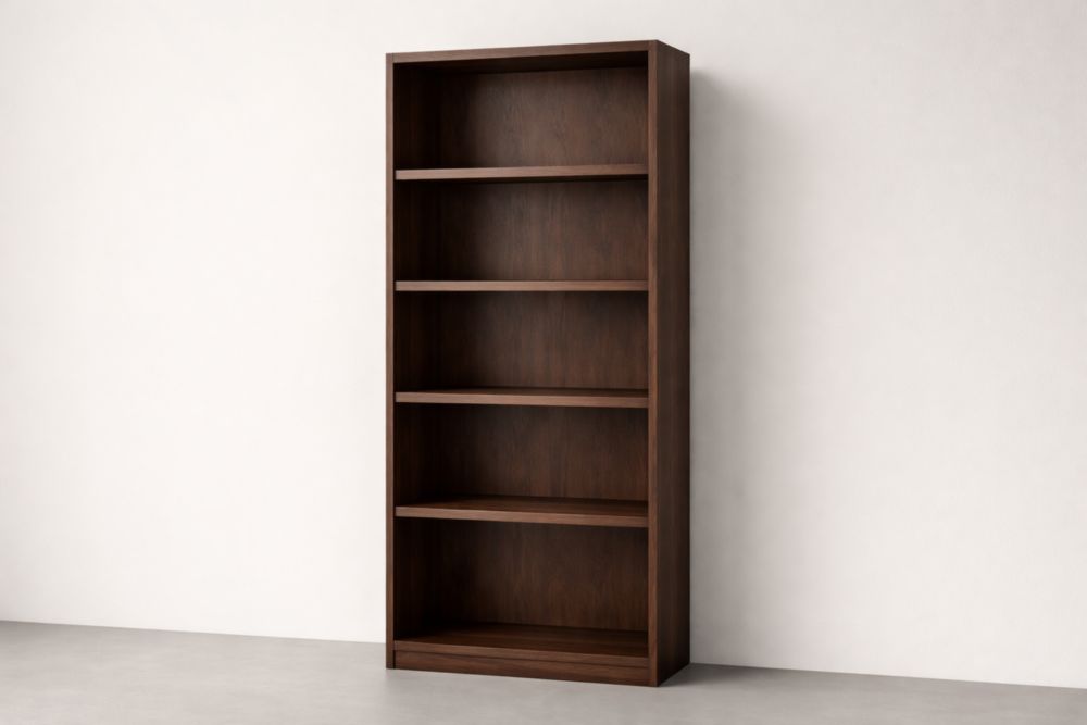 Bibliothèque en bois marron 200x80x30 cm