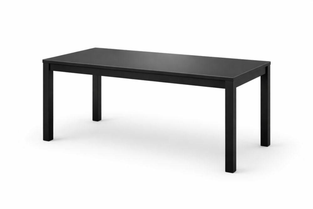Table Rectangulaire 120x60x75 cm Bois Acier Noir