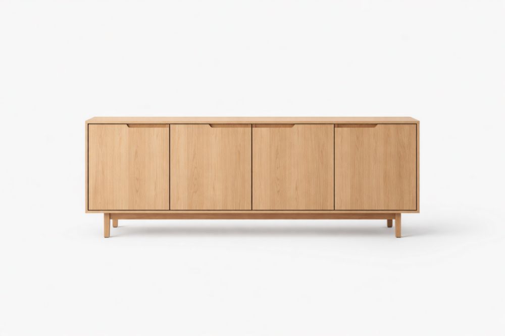 Buffet en chêne massif 200x45x85 cm