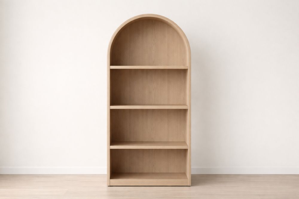 Étagère en Bois de Chêne Arrondie 180 cm