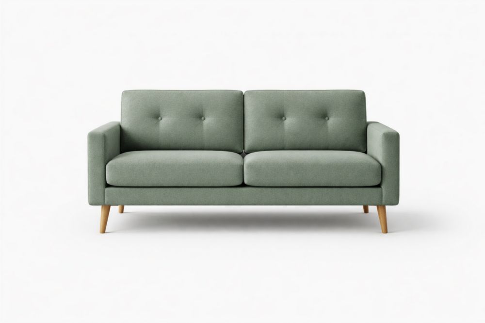 Canapé 2 Places Tissu Vert