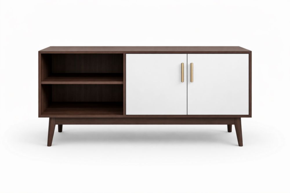 Buffet en Bois MDF avec Portes Blanches