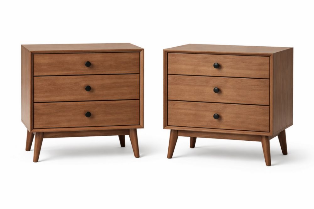 Commode en bois avec 3 tiroirs