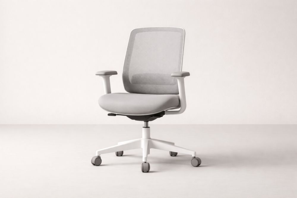 Chaise de bureau en maille réglable Gris