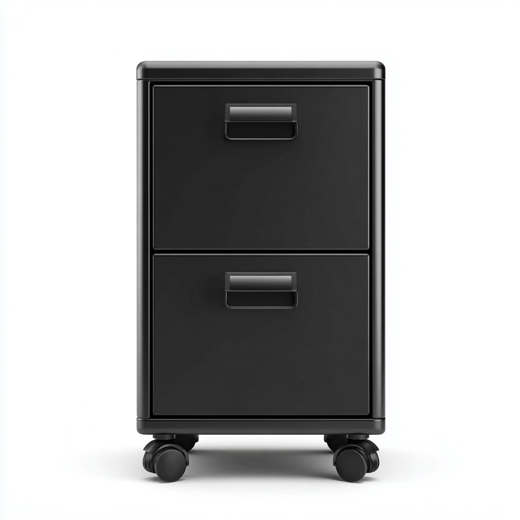 Aktenschrank Metall 45x40x70 cm - schwarz - für Büro - Homeoffice - modernes Design-Roomuphub