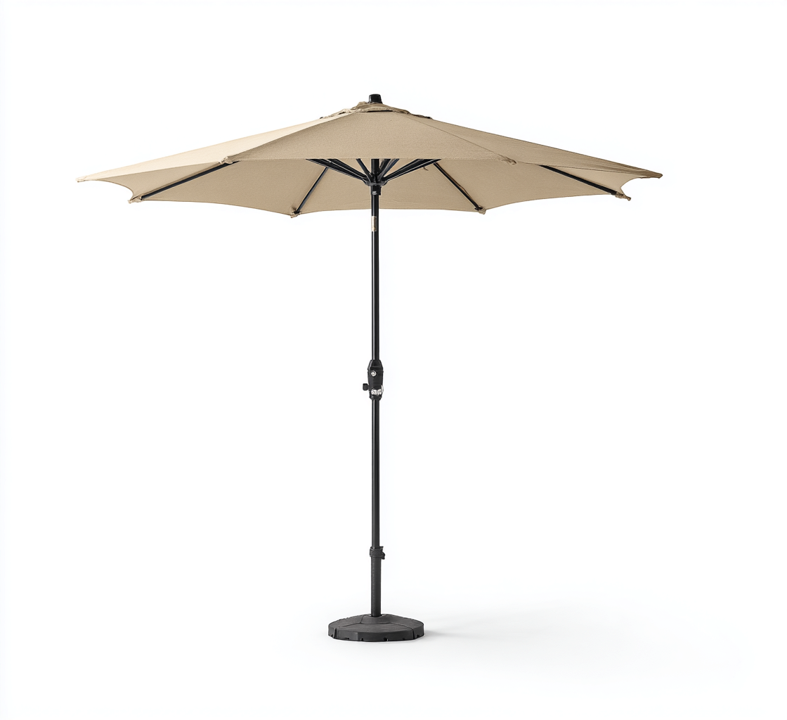 Sonnenschirm Polyester Metall 260x260 cm - beige - für Garten - modernes Design-Roomuphub