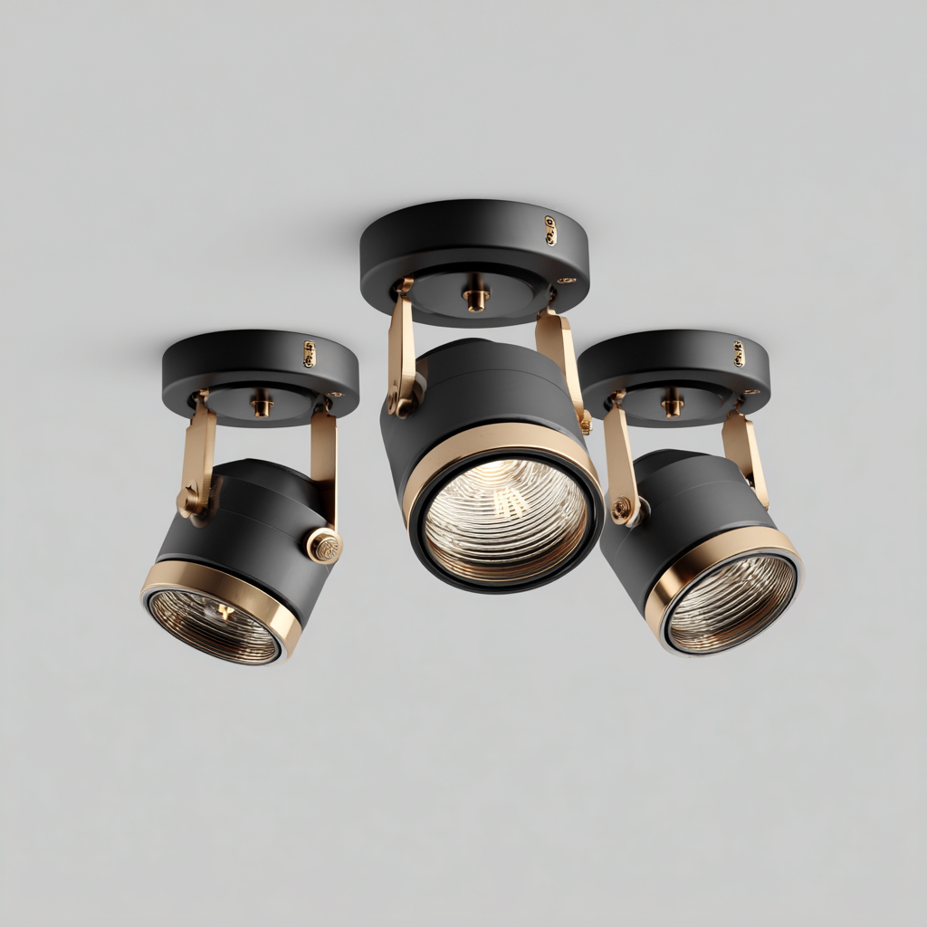 Deckenleuchte Metall 24x10x14 cm - schwarz - gold - modernes Design - geeignet für Innenräume-Roomuphub