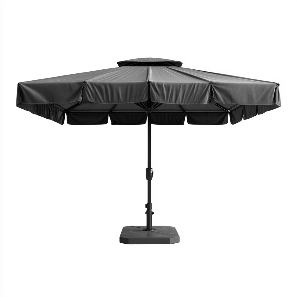 Sonnenschirm Metall - Polyester 260x260 cm - Schwarz - Modernes Design für den Außenbereich-Roomuphub