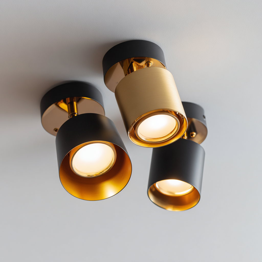 Deckenleuchte Metall 23x10x14 cm - schwarz - gold - modernes Design - geeignet für Innenräume-Roomuphub