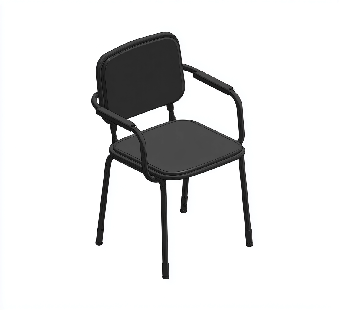 Gartenstuhl Metall 55x52x82 cm - schwarz - für den Außenbereich - modernes Design-Roomuphub