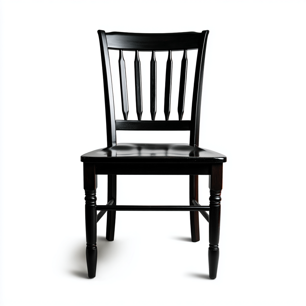 Gartenstuhl Massivholz 45x50x90 cm - Schwarz - Klassisches Design - Für Garten geeignet-Roomuphub