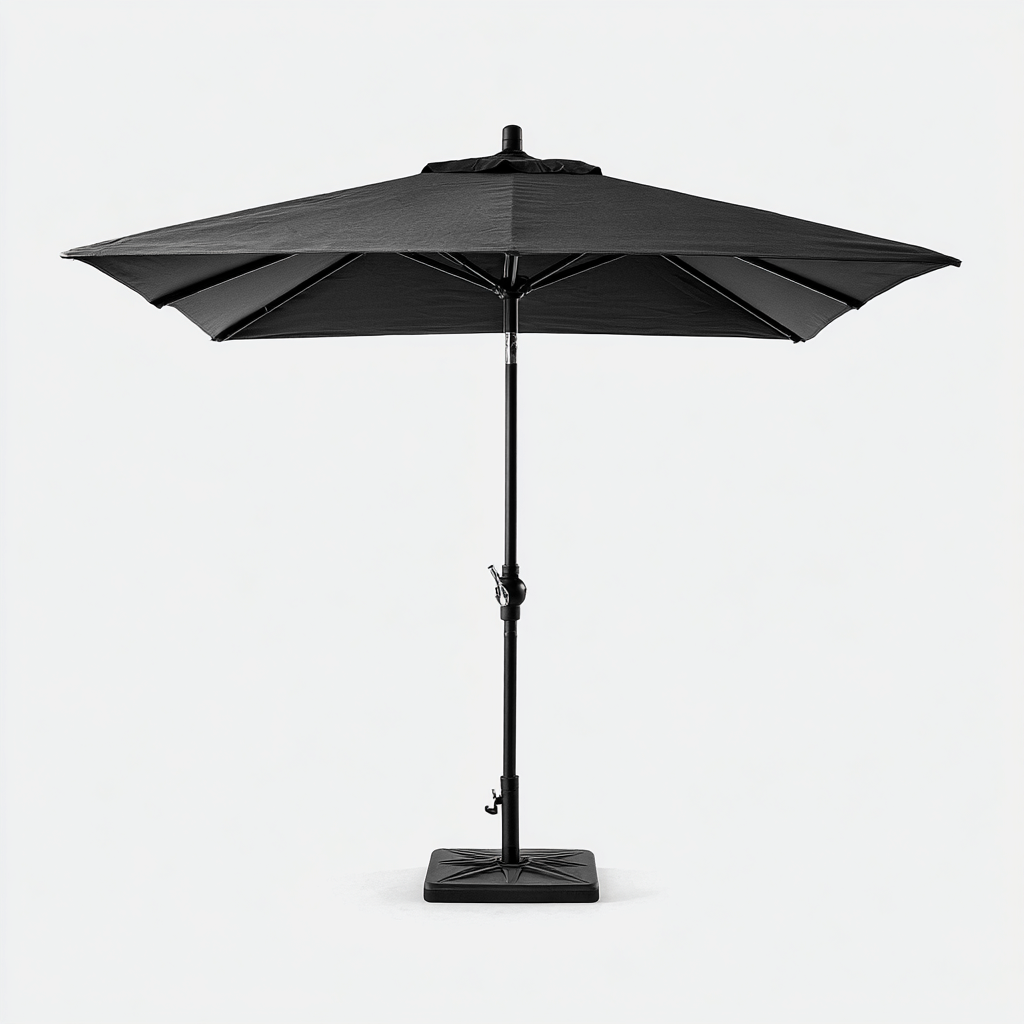 Sonnenschirm Metall - Polyester 260x260 cm - Schwarz - Modernes Design für den Außenbereich-Roomuphub