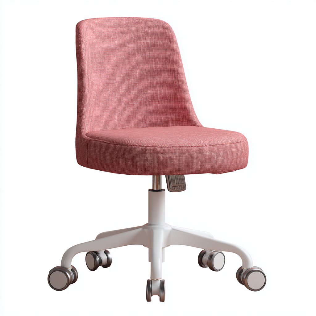 Bürostuhl Stoff 50x52x85 cm - rosa - weiß - ergonomisches Design für Büro-Roomuphub